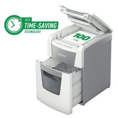 Tehnica de birou Leitz, Distrugator documente automat LEITZ IQ Small Office, P5, micro-cut (particule), 100 coli, cos 34l, a - autograf.ro