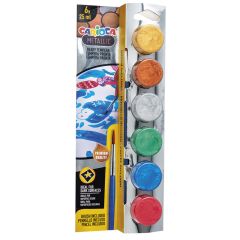 Acuarele, tempera, ulei, acrilice Carioca, Tempera super lavabila, 6 culori x 25 ml/set, contine pensula, CARIOCA - metalic - autograf.ro