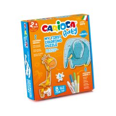 Jucarii Alpino Nice Carioca, Set puzzle CARIOCA Animals, contine 8 markere lavabile - autograf.ro