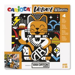 Jocuri copii MELII Carioca, Planse din catifea Van Orton pentru colorat Carioca Velvet - autograf.ro
