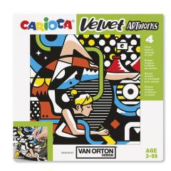 Jocuri copii MELII Carioca, Planse din catifea Van Orton pentru colorat Carioca Velvet, street - autograf.ro