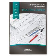 Alte articole din hartie cu destinatie speciala Aurora, Hartie calc A4 - 210 x 297mm,  20 file - 72g/mp, AURORA Raphael - autograf.ro