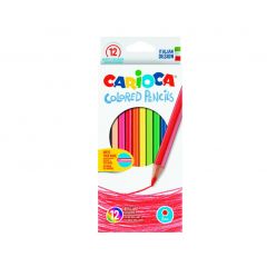 Raspundel Istetel, Creioane colorate CARIOCA, hexagonale, 12 culori/cutie - autograf.ro