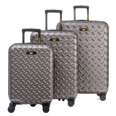 Caterpillar, Set 3 trollere CATERPILLAR Industrial Plate, 35L, 59L, 92L, ABS - titanium - autograf.ro