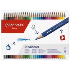 Creioane colorate Caran dAche, Set 30 Creioane Colorate Carandache Fancolor Pencil - autograf.ro