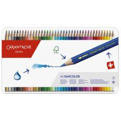 Creioane colorate Caran dAche, Set 40 Creioane Colorate Carandache Fancolor Pencil - autograf.ro