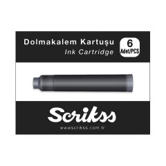 Cerneala, patroane si rezerve GRAF VON FABER-CASTELL Scrikss, Set 6 Cartuse International Size Scrikss Black - autograf.ro