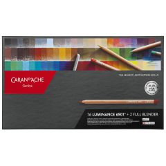 Creioane colorate Gimboo Caran dAche, Set 76 Creioane Colorate Carandache Luminance 6901 Pencil - autograf.ro