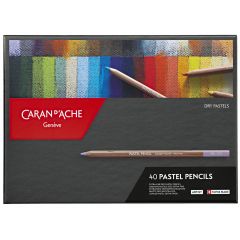 Creioane colorate Caran dAche, Set 40 Creioane Colorate Carandache Pastel Pencil - autograf.ro