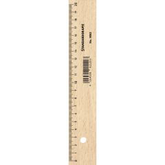 Produse pentru geometrie, desen tehnic Standardgraph, Rigla plata lemn cu insertie otel Standargraph Timber 20 cm - autograf.ro