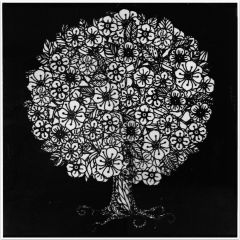 Creioane colorate, Plansa de Catifea pentru Colorat Acvila Contrast Velvet Botanica 9 - autograf.ro