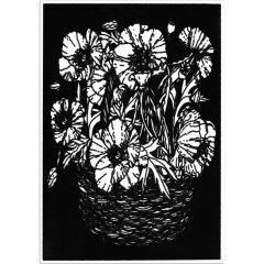 Creioane colorate, Plansa de Catifea pentru Colorat Acvila Contrast Velvet Botanica 8 - autograf.ro