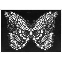 Creioane colorate, Plansa de Catifea pentru Colorat Acvila Contrast Velvet Fluturi 7 - autograf.ro