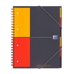 Caiete cu spirala Oxford, Caiet cu spirala A4+, OXFORD Int. Organiserbook, 80 file-80g/mp, Scribzee, 4 perf, coperta PP-mate - autograf.ro