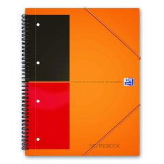 Caiete cu spirala Oxford, Caiet cu spirala A5+, OXFORD Int. Meetingbook, 80 file-80g/mp, Scribzee, 10 perf, coperta PP-dictand - autograf.ro