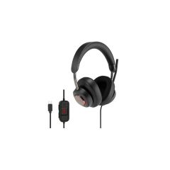 Microfoane si camere video, Casti Kensington H2000, reglabile, microfon cu anulare sunet inclus, conexiune cablu USB-C, negru - autograf.ro