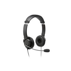 Accesorii IT&C, Casti Kensington, reglabile, microfon cu anulare sunet inclus, conexiune cablu USB 1.8 m, negru - autograf.ro