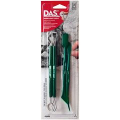 Art & Craft Nikidom Scrikss Alpino Das, Unelte metal/plastic pentru modelaj, 4buc/blister, DAS Basic Set - autograf.ro