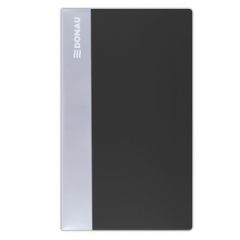 Dosare, mape si folii Q-connect Donau, Mapa plastic PP,  pentru 120 carti vizita, DONAU - negru - autograf.ro