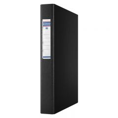Caiete mecanice Donau, Caiet mecanic A4, plastifiat PP, 2 inele - D25mm, cu eticheta, DONAU - negru - autograf.ro