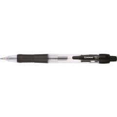 Pixuri cu gel DELI Donau, Pix cu gel, mecanism retractabil, rubber grip, 0.5 mm, cerneala rezistenta la apa, DONAU - negru - autograf.ro