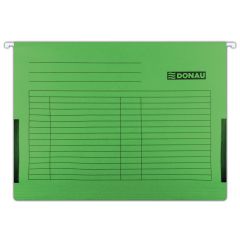 Dosare, mape si folii Q-connect Donau, Dosar suspendabil cu burduf si eticheta , bagheta metalica, 5 buc/set, DONAU - verde - autograf.ro