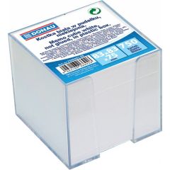 Notes si cuburi hartie Aurora Donau, Cub hartie cu suport plastic, 92x92x82mm, DONAU - hartie culoare alba - autograf.ro