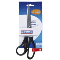 Cuttere si foarfeci Standardgraph Donau, Foarfeca otel,  ergonomica, 20.5cm, pentru stangaci, DONAU Classic - maner negru - autograf.ro