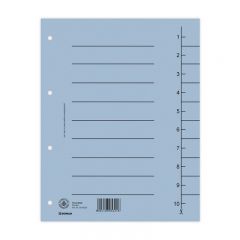 Indecsi si separatoare, Separatoare carton manila 250g/mp, 300 x 240mm, 100/set, DONAU - albastru - autograf.ro