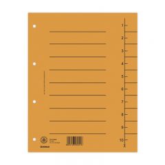 Indecsi si separatoare Han Donau, Separatoare carton manila 250g/mp, 300 x 240mm, 100/set, DONAU - orange - autograf.ro