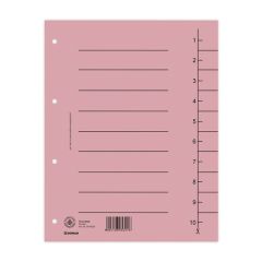 Indecsi si separatoare Han Donau, Separatoare carton manila 250g/mp, 300 x 240mm, 100/set, DONAU - roz - autograf.ro