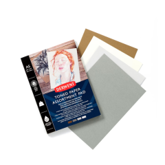 Caiete Derwent, Bloc de desen Derwent Professional, A4, 20 coli, 120g, pentru schite si desen, 4 culori deschise - autograf.ro