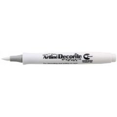 Markere Artline, Marker ARTLINE Decorite, varf flexibil (tip pensula) - alb - autograf.ro