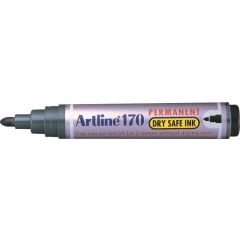 Artline, Permanent marker ARTLINE 170 - Dry safe ink, corp plastic, varf rotund 2.0mm - negru - autograf.ro