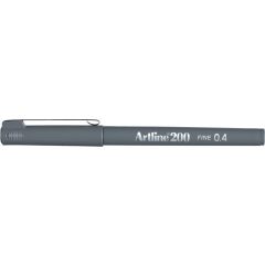 Artline, Liner ARTLINE 200, varf fetru 0.4mm - gri - autograf.ro