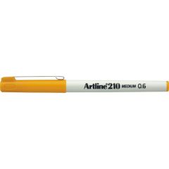 Artline, Liner ARTLINE 210, varf fetru 0.6mm - galben - autograf.ro