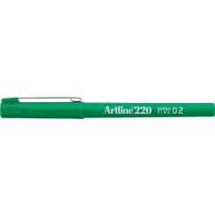 Artline, Liner ARTLINE 220, varf fetru 0.2mm - verde - autograf.ro