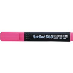 Raspundel Istetel, Textmarker ARTLINE 660, varf tesit 1.0-4.0mm - roz fluorescent - autograf.ro