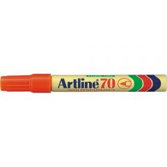 Artline, Permanent marker ARTLINE 70, corp metalic, varf rotund 1.5mm - portocaliu - autograf.ro