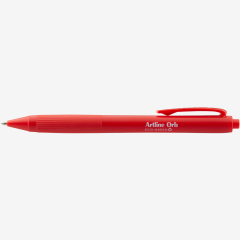 Instrumente scolare Artline, Pix ARTLINE Orb Eco Green, rubber grip, varf 1.0mm - rosu - autograf.ro
