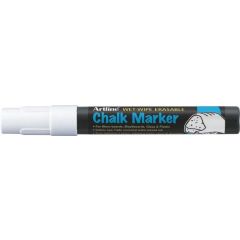 Artline, Marker cu creta ARTLINE, pentru table de scris, varf 4.0mm - alb - autograf.ro