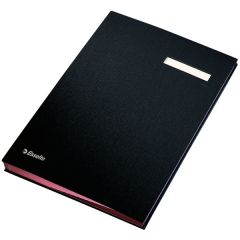 Dosare, mape si folii Esselte, Mapa pentru semnaturi ESSELTE, cu separatoare, PFL/PP, A4, 20 separatoare, negru - autograf.ro