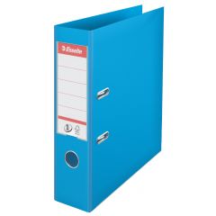 Esselte, Biblioraft Esselte No.1 Power, PP/PP, A4, 75 mm, cyan - autograf.ro