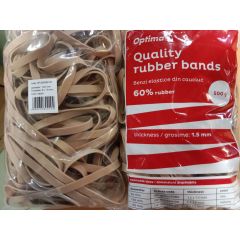 Branduri de top, Elastice pentru bani, 60% cauciuc, 500gr./punga, D120, grosime 8mm x 1.5mm, Optima - natural - autograf.ro