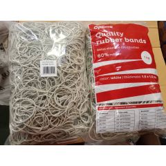 Optima, Elastice pentru bani, 60% cauciuc, 1kg/punga, D 50, grosime 1.5mm x 1.5mm, Optima - albe - autograf.ro