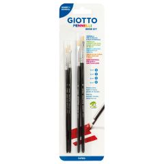 Acuarele, tempera, ulei, acrilice Giotto, Set 4 pensule/blister (nr.0-2-4-6), GIOTTO Art 577 - autograf.ro