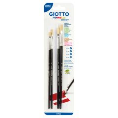 Acuarele, tempera, ulei, acrilice Giotto, Set 4 pensule/blister (nr.4-6-5-8), GIOTTO Art 577 - autograf.ro