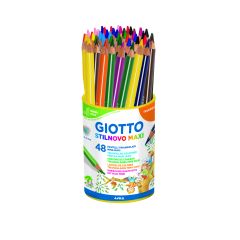 Creioane colorate Gimboo Giotto, Creioane colorate 48 culori/tub, GIOTTO Stilnovo Maxi - autograf.ro