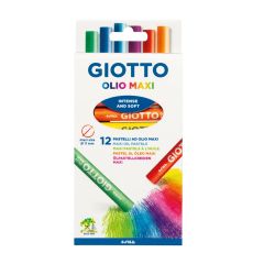 Carioci Giotto, Creioane cerate pe baza de ulei 12 culori/set, GIOTTO - autograf.ro