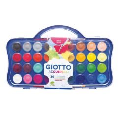 Acuarele, tempera, ulei, acrilice Giotto, Acuarele 36 culori/set + 1 pensula gratis, GIOTTO Acquerelli - autograf.ro